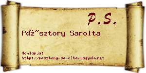 Pásztory Sarolta névjegykártya