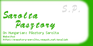 sarolta pasztory business card